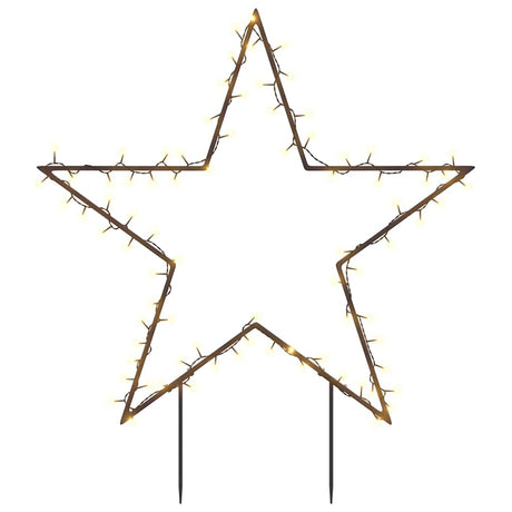 VidaXL Weihnachtsbeleuchtungsstern mit Erdspießen 80 LEDs 60 cm