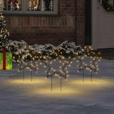 VidaXL Weihnachtsbeleuchtung Stern 3 Stk. mit Erdspießen 50 LEDs 29 cm