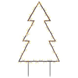 VidaXL Weihnachtsbeleuchtung Weihnachtsbaum mit Erdspießen 115 LEDs 90 cm