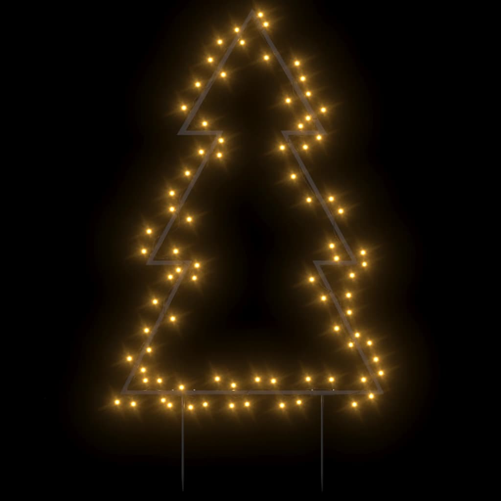 VidaXL Weihnachtsbeleuchtung Weihnachtsbaum mit Erdspießen 80 LEDs 60 cm