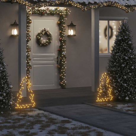 VidaXL Weihnachtsbeleuchtung Weihnachtsbaum mit Erdspießen 80 LEDs 60 cm