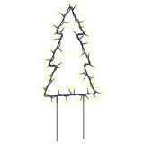 VidaXL Weihnachtsbeleuchtung Weihnachtsbaum 3 Stk. mit Erdspießen 50 LEDs 30 cm