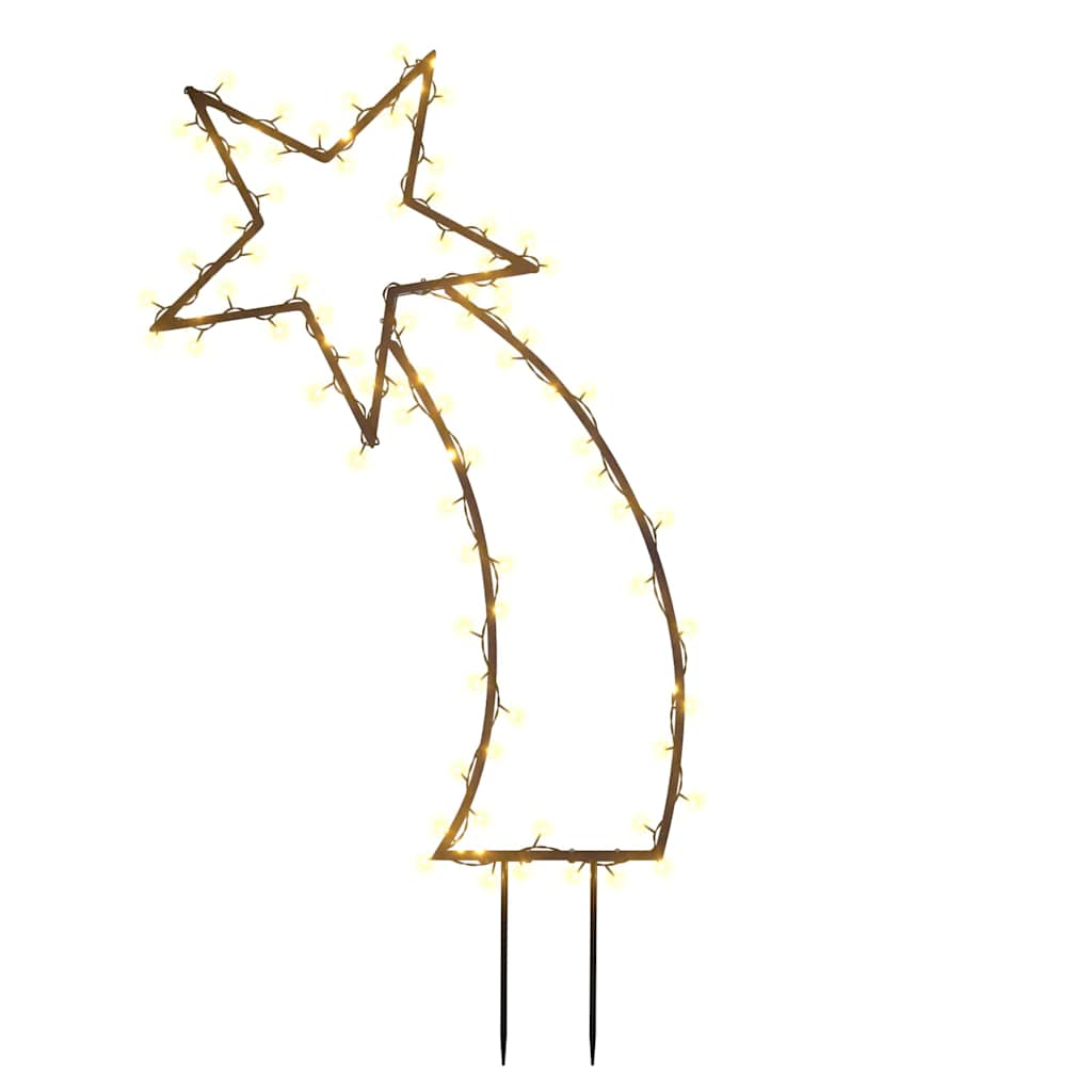 VidaXL Weihnachtsbeleuchtung Meteor mit Erdspießen 80 LEDs 62 cm