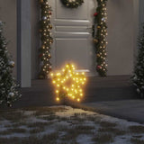 VidaXL Weihnachtsbeleuchtung Stern 3 Stk. mit Erdspießen 50 LEDs 29 cm