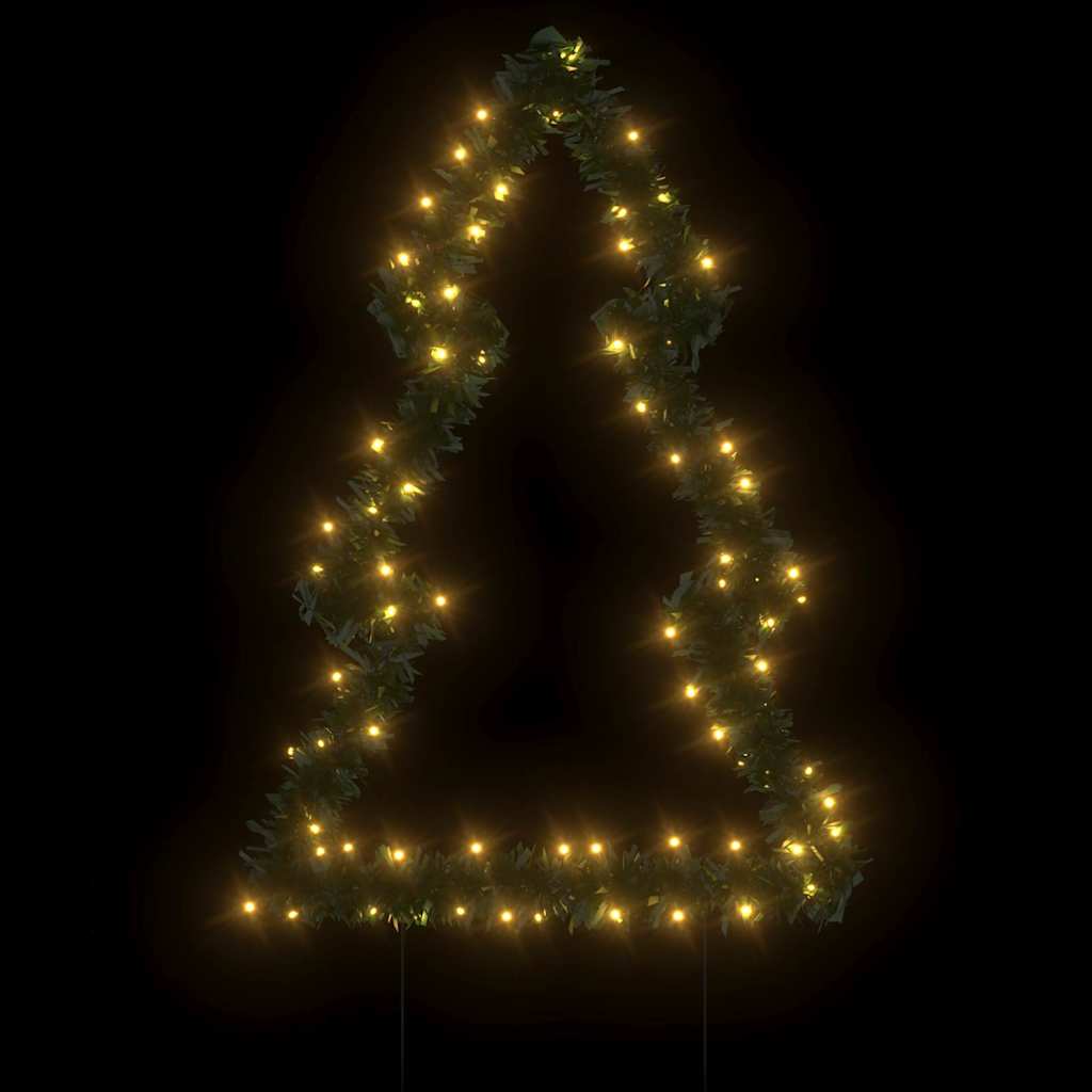 VidaXL Weihnachtsbeleuchtung Weihnachtsbaum mit Erdspießen 80 LEDs 60 cm