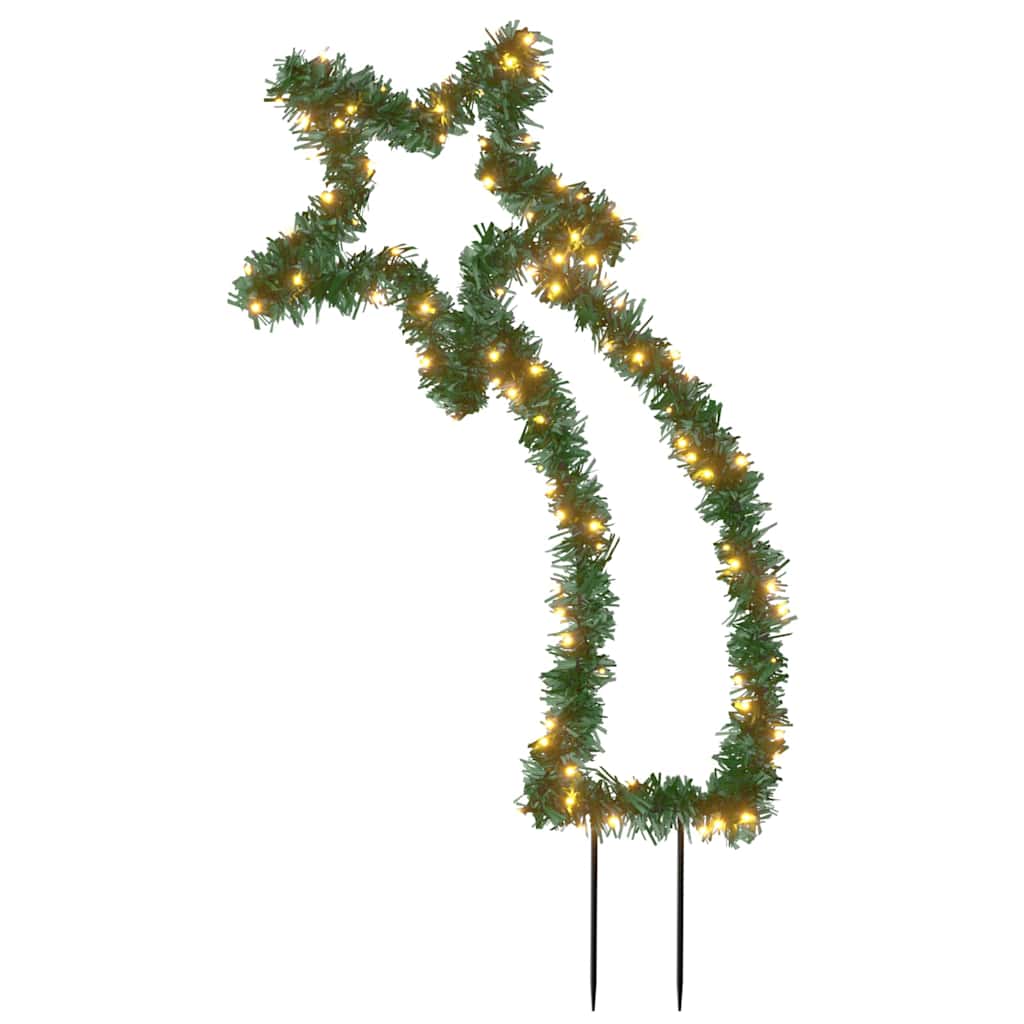 VidaXL Weihnachtsbeleuchtung Meteor mit Erdspießen 115 LEDs 89 cm