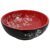 Vidaxl opzetwasbak rond φ41x14 cm keramiek zwart en rood