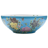 VidaXL Aufsatzwaschbecken rund Φ41x14 cm aus Keramik mehrfarbig