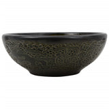 VidaXL Aufsatzwaschbecken rund Φ41x14 cm Keramik schwarz