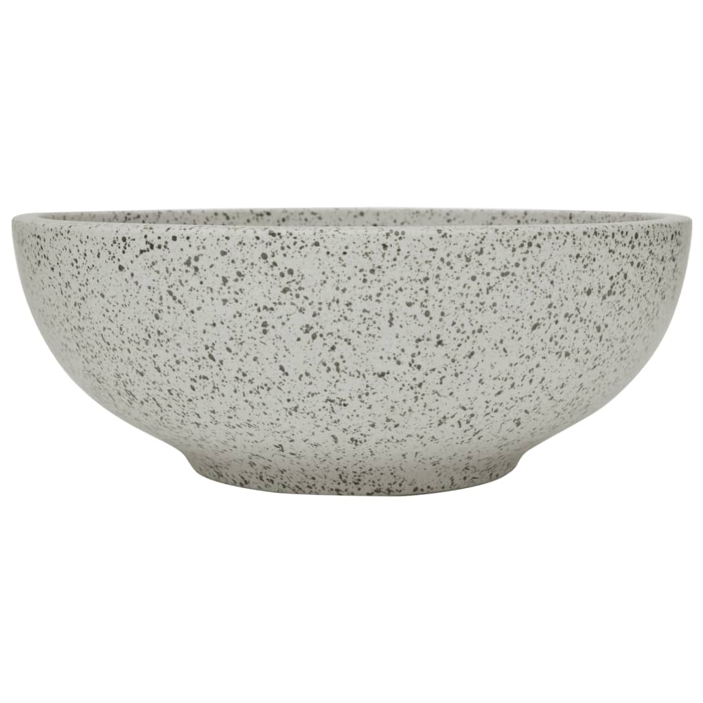 Vidaxx Aufsatzwaschbecken rund φ41x14 cm Keramik grau