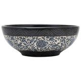 Vidaxl opzetwasbak rond φ41x14 cm keramiek zwart en blauw