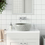 Vidaxx Aufsatzwaschbecken rund φ41x14 cm Keramik grau