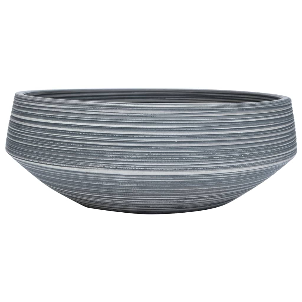 Vidaxx Aufsatzwaschbecken rund φ41x14 cm Keramik grau