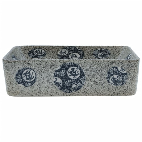 Vidaxx Aufsatzspüle rechteckig 46x35,5x13 cm Keramik Mehrfarbig