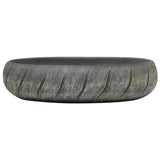 Vidaxx Aufsatzwaschbecken oval 59x40x15 cm Keramik schwarz und grau