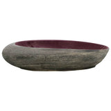 Vidaxx Aufsatzwaschbecken oval 59x40x14 cm Keramik Lila und Grau