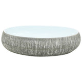 Vidaxx Aufsatzwaschbecken oval 59x40x15 cm Keramik grau und blau
