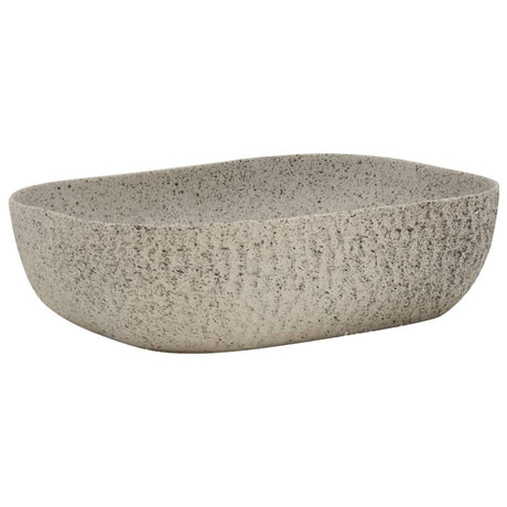 Vidaxx Aufsatzwaschbecken rechteckig 48x37,5x13,5 cm Keramik grau