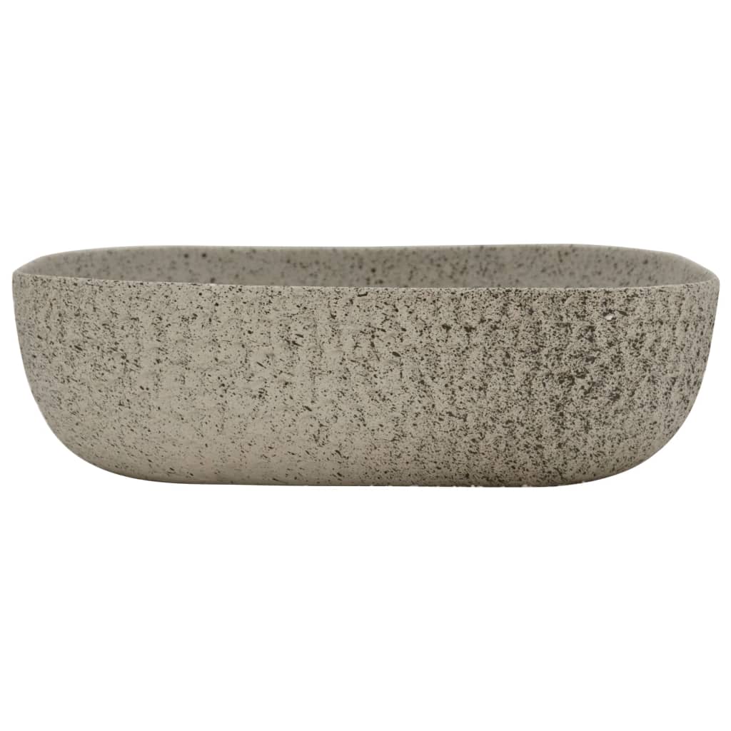 Vidaxx Aufsatzwaschbecken rechteckig 48x37,5x13,5 cm Keramik grau