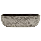 Vidaxx Aufsatzwaschbecken rechteckig 48x37,5x13,5 cm Keramik Grau und Schwarz