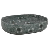 Vidaxx Aufsatzwaschbecken oval 59x40x14 cm Keramik blau