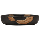 Vidaxx Aufsatzwaschbecken oval 59x40x14 cm Keramik schwarz