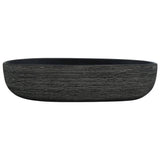 VidaXL Aufsatzwaschbecken oval 59x40x14 cm Keramik grau und schwarz