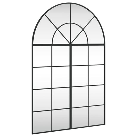 VidaXL Wandspiegelbogen 80x120 cm Eisen schwarz