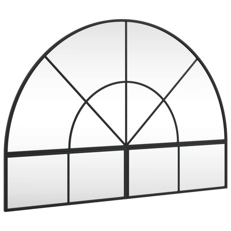 VidaXL Wandspiegelbogen 100x70 cm Eisen schwarz