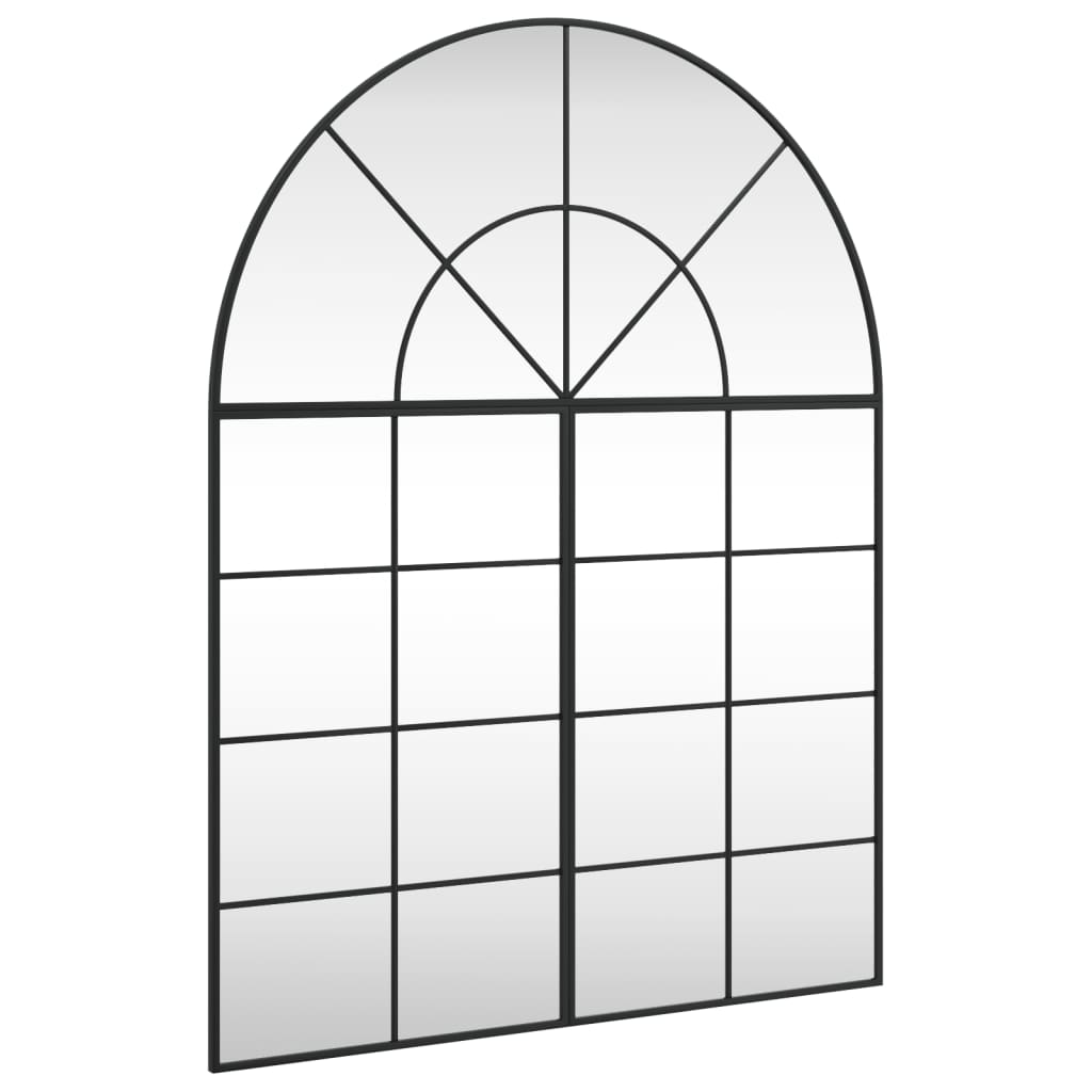 VidaXL Bogenwandspiegel 100x130 cm Eisen schwarz