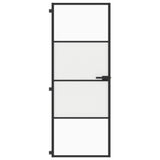 VidaXL inner door narrow 76x201.5 cm hardened glass and aluminum black