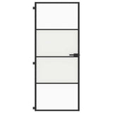 Vidaxx Innentür schmal 83x201,5 cm Hartglas und Aluminium schwarz