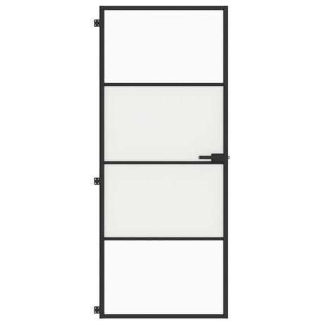 Vidaxx Innentür schmal 83x201,5 cm Hartglas und Aluminium schwarz