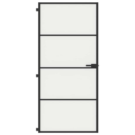 Vidaxx Innentür schmal 93x201,5 cm Hartglas und Aluminium schwarz
