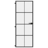 Vidaxx Innentür schmal 76x201,5 cm Hartglas und Aluminium schwarz