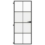 Vidaxx Innentür schmal 83x201,5 cm Hartglas und Aluminium schwarz