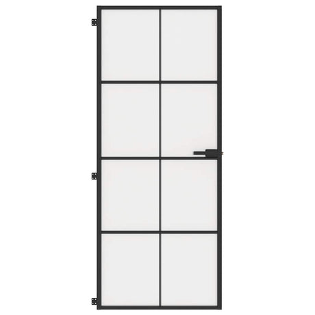 Vidaxx Innentür schmal 83x201,5 cm Hartglas und Aluminium schwarz
