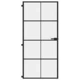 Vidaxx Innentür schmal 93x201,5 cm Hartglas und Aluminium schwarz
