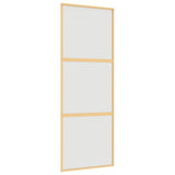 Vidaxl Sliding Porte 76x205 cm Verre ESG mate et aluminium or de couleur