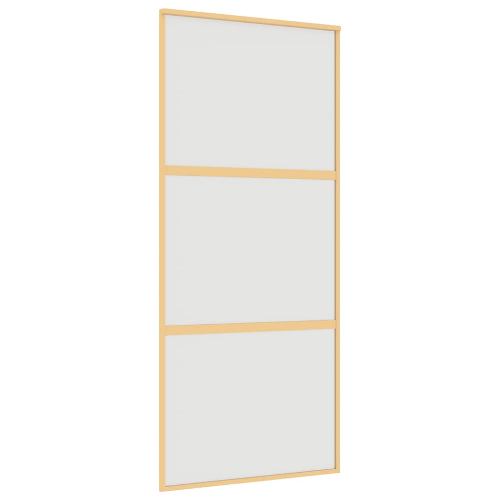 VidaXL Schiebetür 90x205 cm mattes ESG-Glas und Aluminium goldfarben