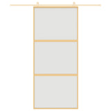 VidaXL sliding door 90x205 cm matte ESG glass and aluminum gold colored