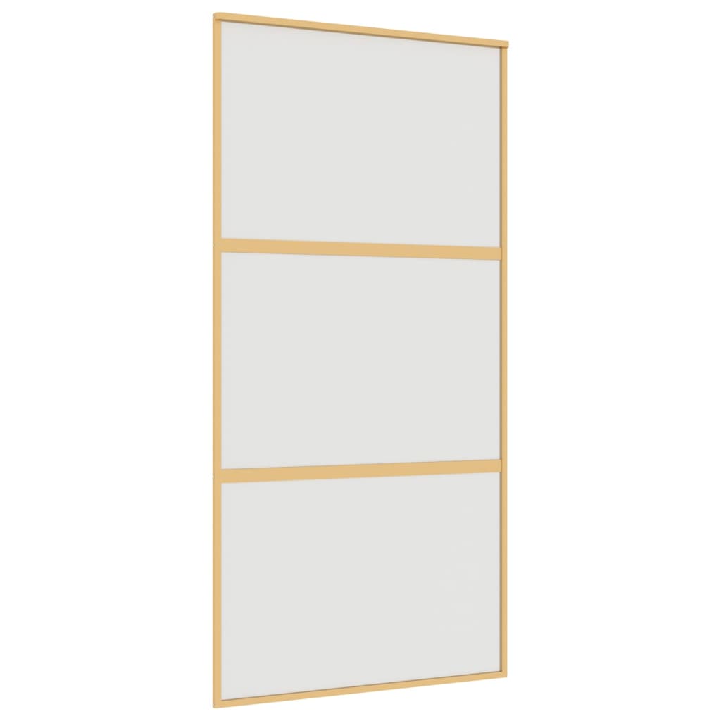 VIDAXL -Schiebetür 102,5 x 205 cm mattes ESG -Glas und Aluminium Gold gefärbt