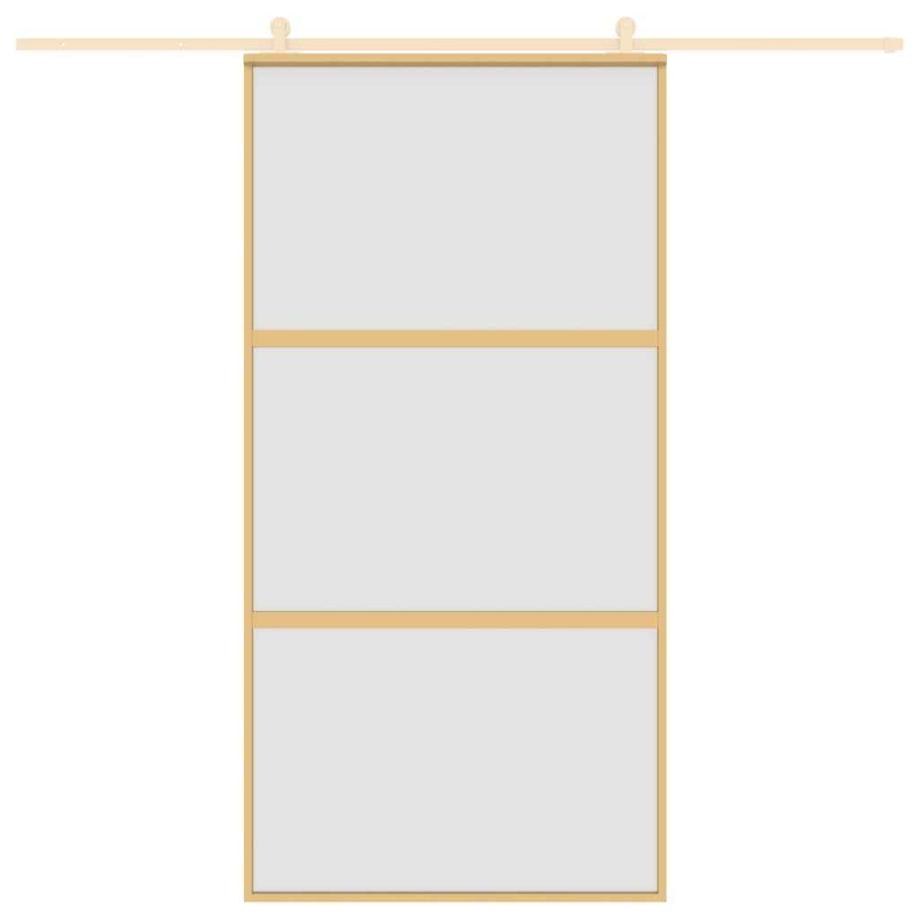 Porta scorrevole Vidaxl 102.5x205 cm vetro ESG e oro in alluminio