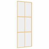 Porta scorrevole Vidaxl 76x205 cm Clear ESG Glass e in oro in alluminio