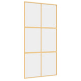 Vidaxx-Schiebetür 102,5 x 205 cm, klares ESG-Glas und Aluminium-Goldfarbe