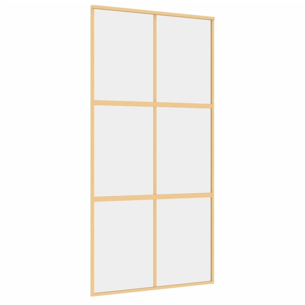 Vidaxl rutscht Dier 102.5x205 cm lecker Ess-Glas an Aluminium Goldfaarf