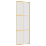 VidaXL Schiebetür 76x205 cm mattes ESG-Glas und Aluminium goldfarben