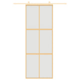 Vidaxl Sliding Porte 76x205 cm Verre ESG mate et aluminium or de couleur