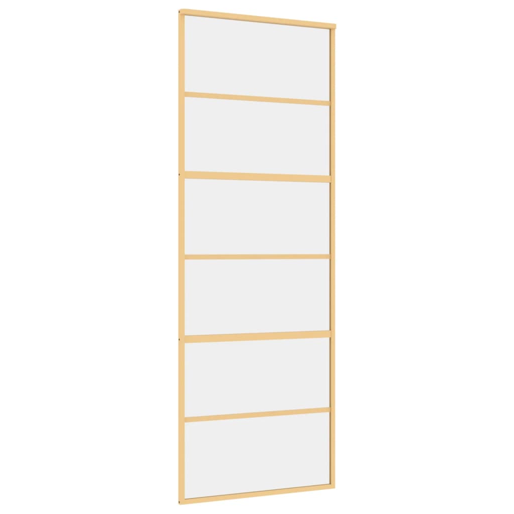 VidaXL sliding door 76x205 cm Clear ESG glass and aluminum gold colored