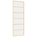 VidaXL sliding door 76x205 cm Clear ESG glass and aluminum gold colored